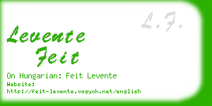 levente feit business card